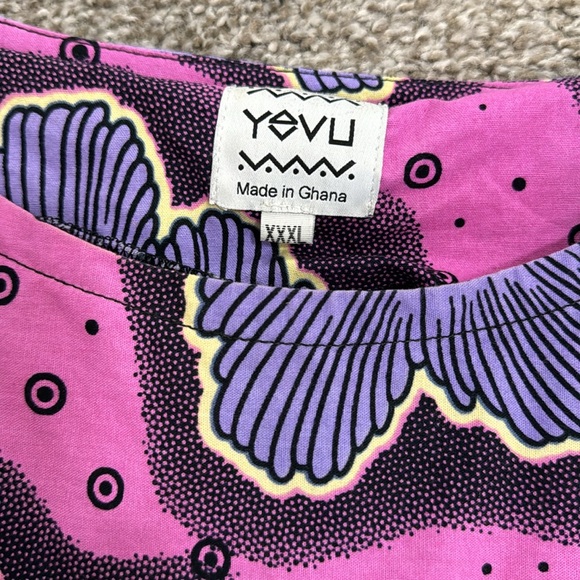 YEVU purple flowers smock dress XXL - Picture 4 of 4